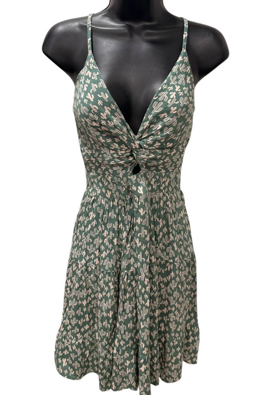 NEW ANGIE women's summer cactus dress in green